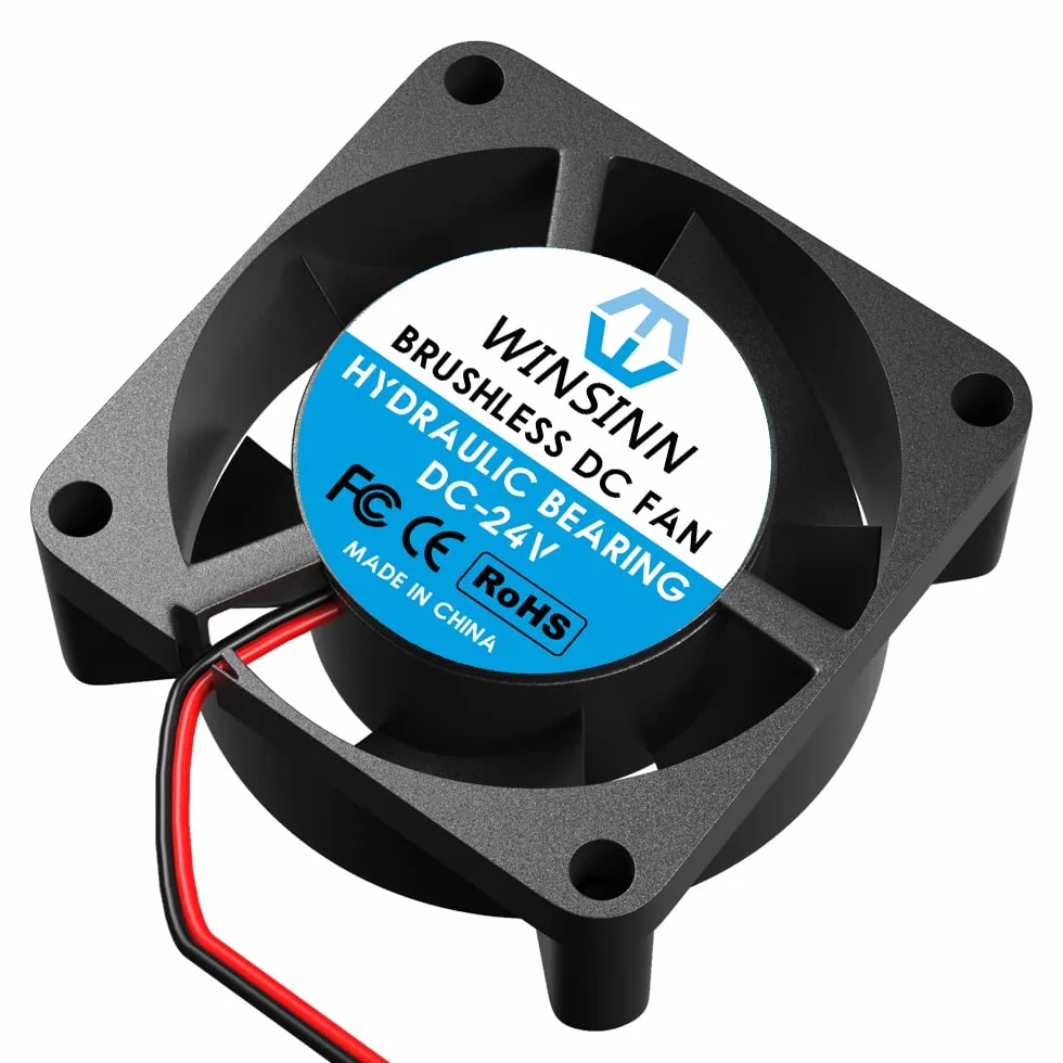 WINSINN 2510 - Ventola da 25 mm, 24 V, cuscinetto idraulico brushless 2510, 25 x 10 mm, per PCB/Notebook/scheda grafica, alta velocità (confezione da 5 pezzi)