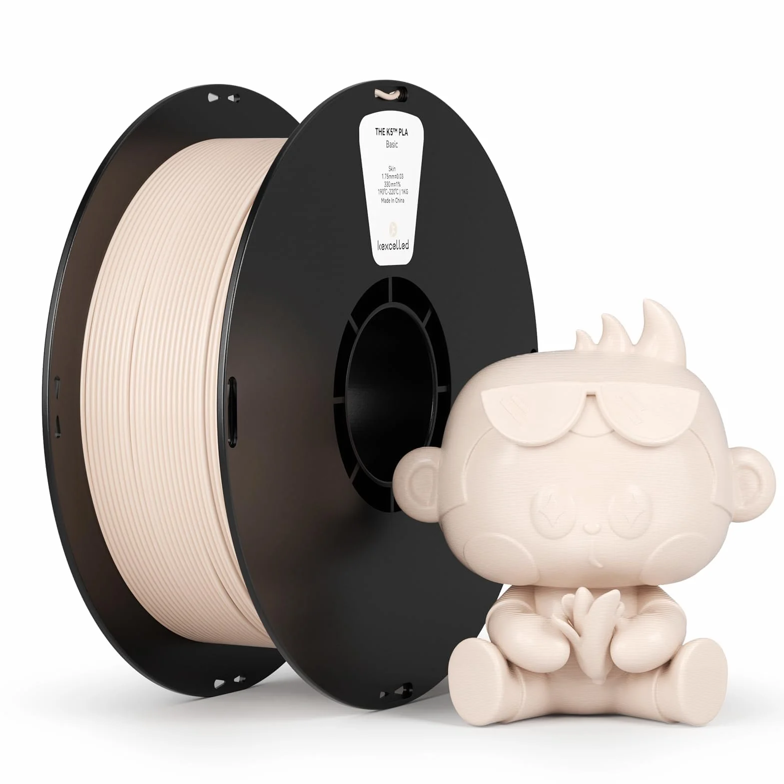kexcelled PLA Filamento per Stampante 3D 1,75 mm +/- 0,03 mm, Colori Vivaci, Bobina da 1 kg