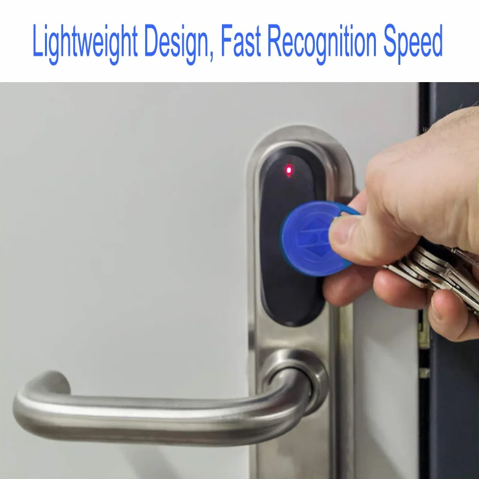 HERNAS - 100 chiavi UID riscrivibili, carte RFID Mi-Fare 1K S50, tag NFC, controllo accessi ABS 13.56 MHz, blocco 0 settore, conforme a ISO 14443A