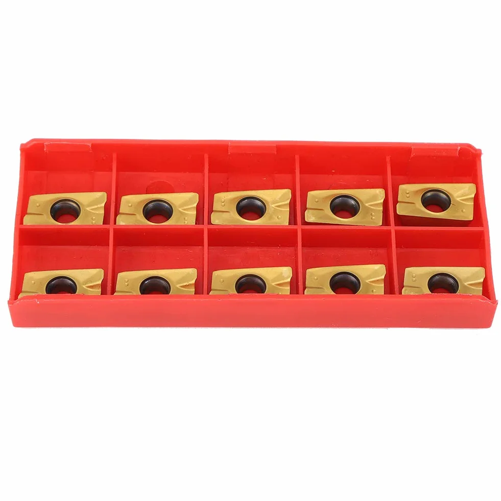 Inserti di Fresatura APMT1604 CNC in Carburo Cementato Utensili da Taglio 10 Pezzi Durezza 15-50HRC