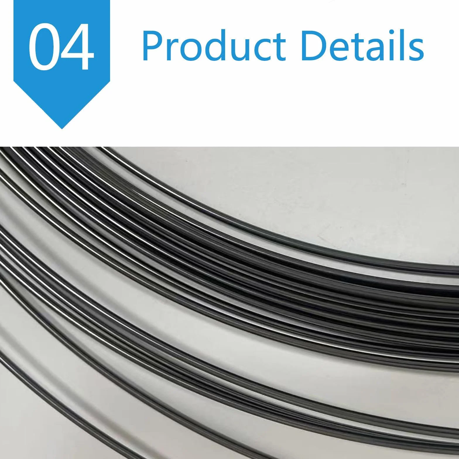 Filo di acciaio elastico con memoria di forma in nitinol, filo di nitinol, filo pre-addestrato con memoria di forma in nitinol, nero, adatto for componenti a molla, 1 metro di lunghezza, diametro: 0,4