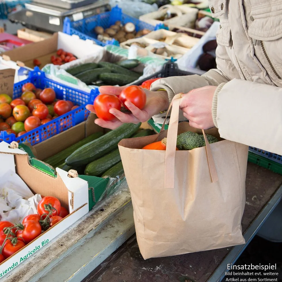 GREENBOX Sacchetti di carta ecologici grandi 32x12x40 cm 25 szt biodegradabili compostabili