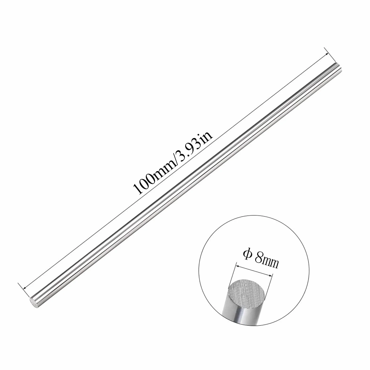 PHasz Diametro Asta in Tungsteno 1,2-5 Mm, Barra Tonda Solida in Tungsteno Lunghezza 100 Mm Materie Prime per La Ricerca Scientifica Industriale,Diameter 8mm
