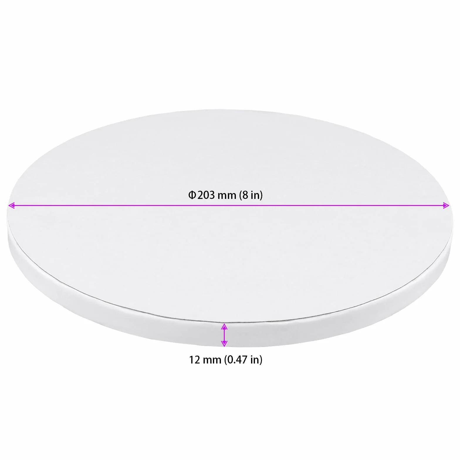 MOUYAT Vassoi Rotondi Ondulati per Torte 20,3 cm 12 mm Spessore Confezione da 12
