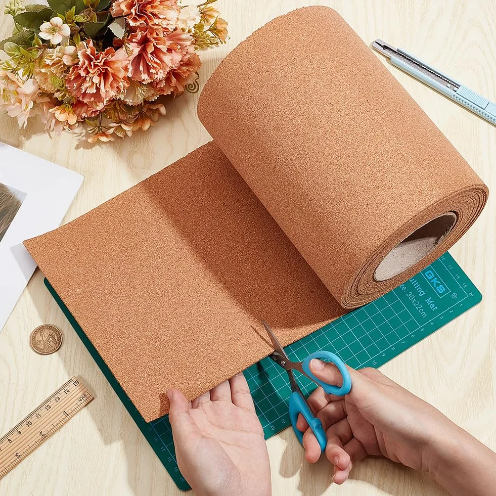 BENECREAT Rotolo di sughero naturale 600x20 cm 2 mm per bacheca decorazione murale fai da te
