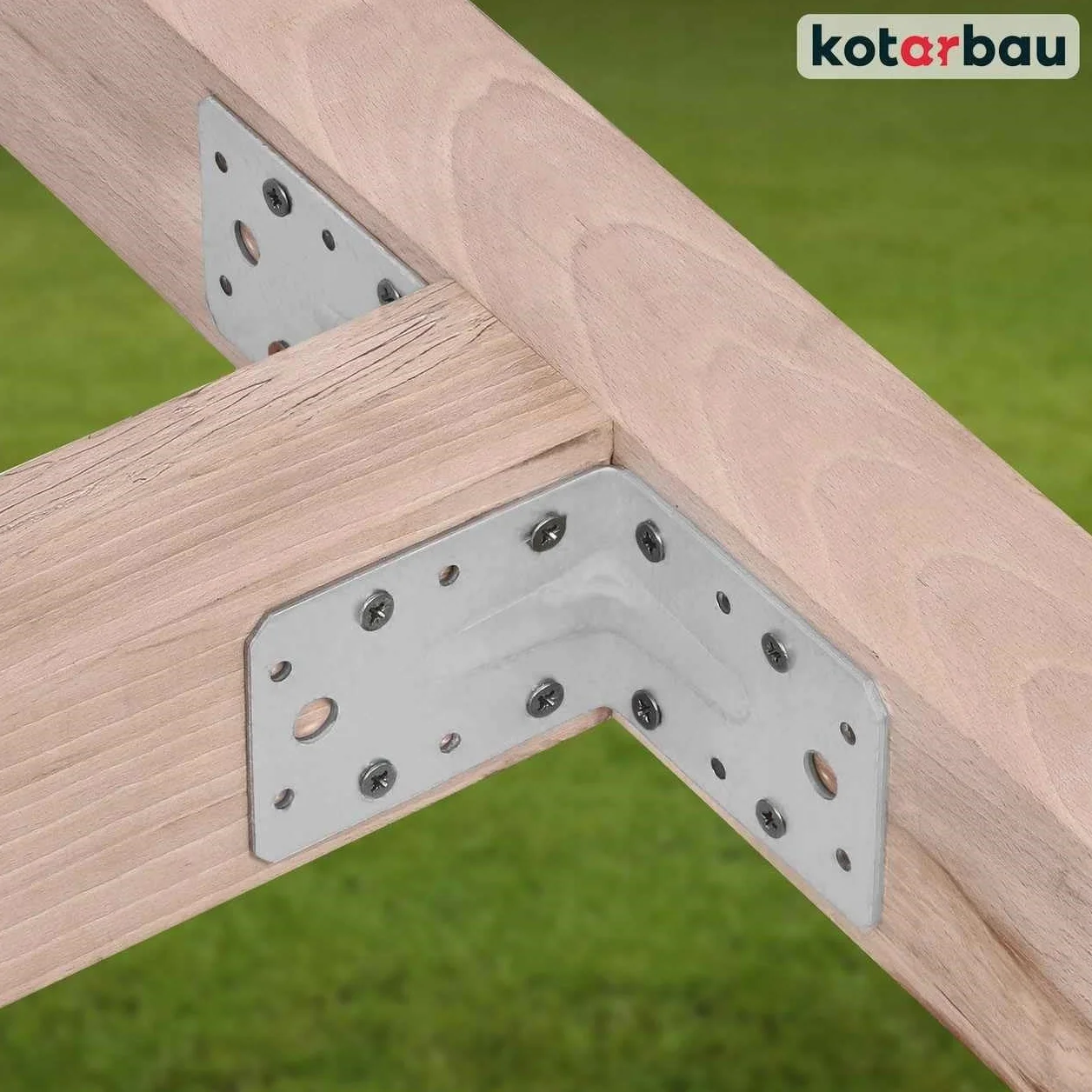 KOTARBAU 25 Pezzi Staffa Angolare Acciaio Zincato 60x60x45 mm Argento Squadretta Angolare 90 Gradi