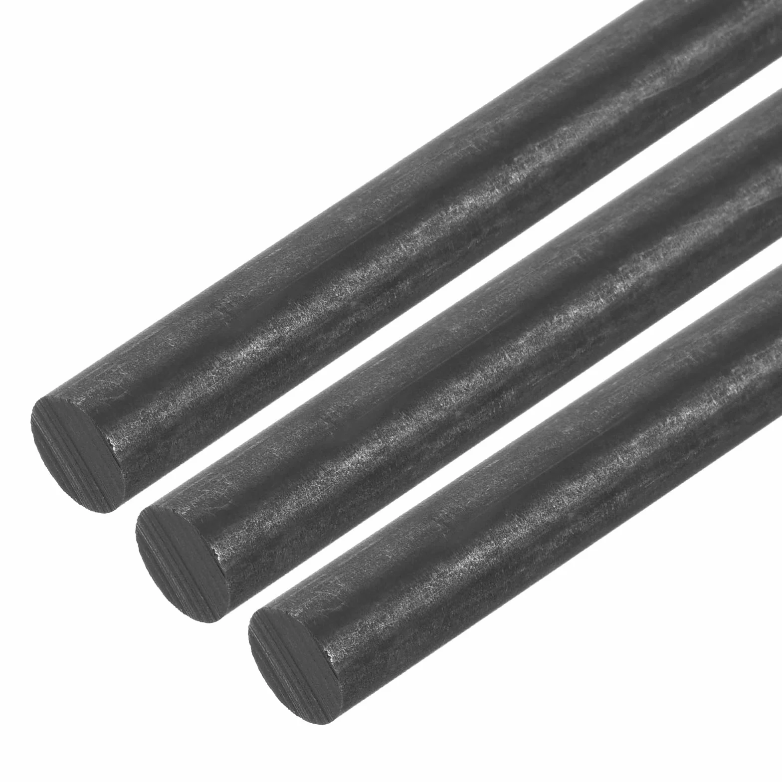 Astina di Stiratura in Grafite Cilindrica Carbonio 250x12mm Nero Confezione da 3