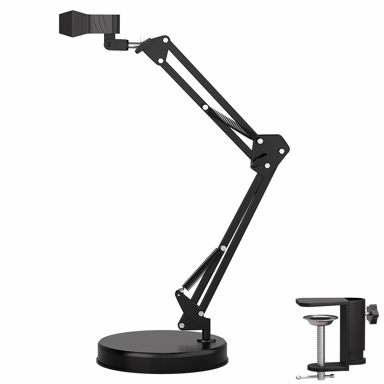 Supporto per microscopio universale 55 cm, diametro 6 cm, morsetto da tavolo