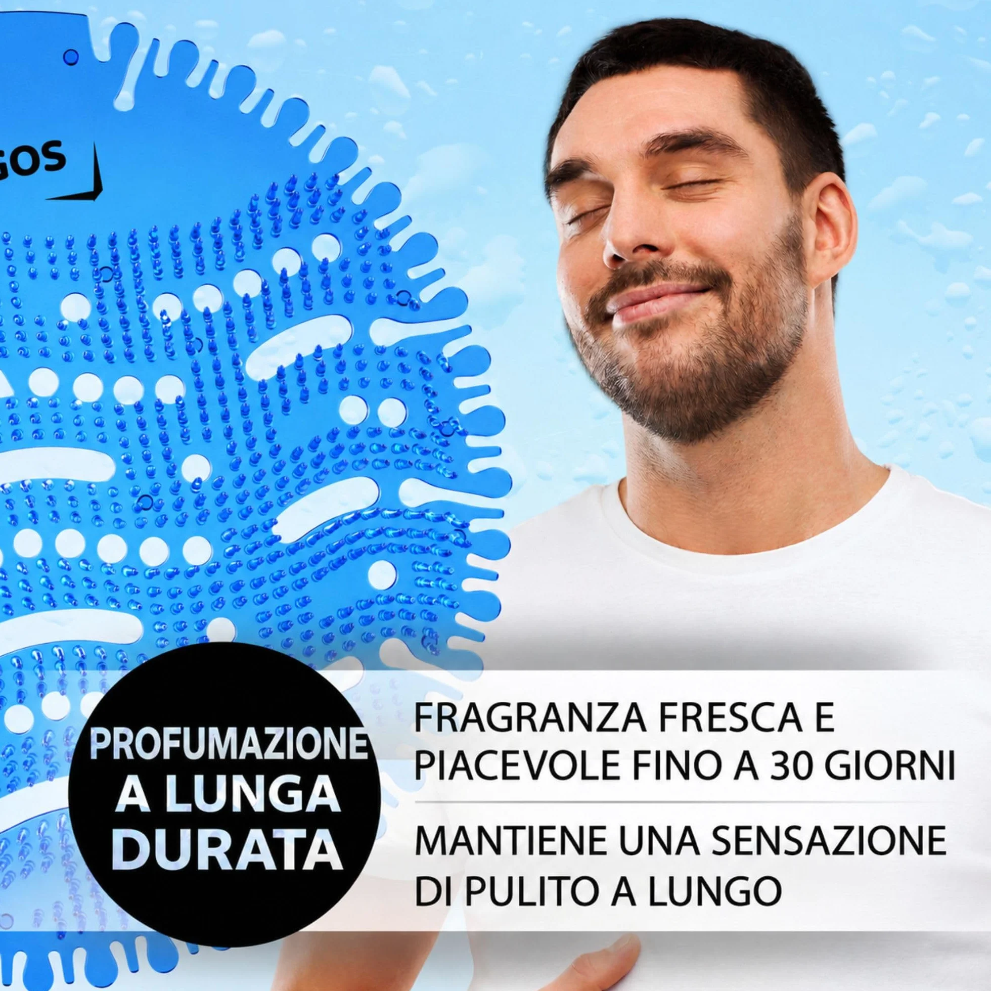 Spargos Urinal Screen 12 pz Neutralizzatore di schizzi e odori Blue Ocean Breeze Limone
