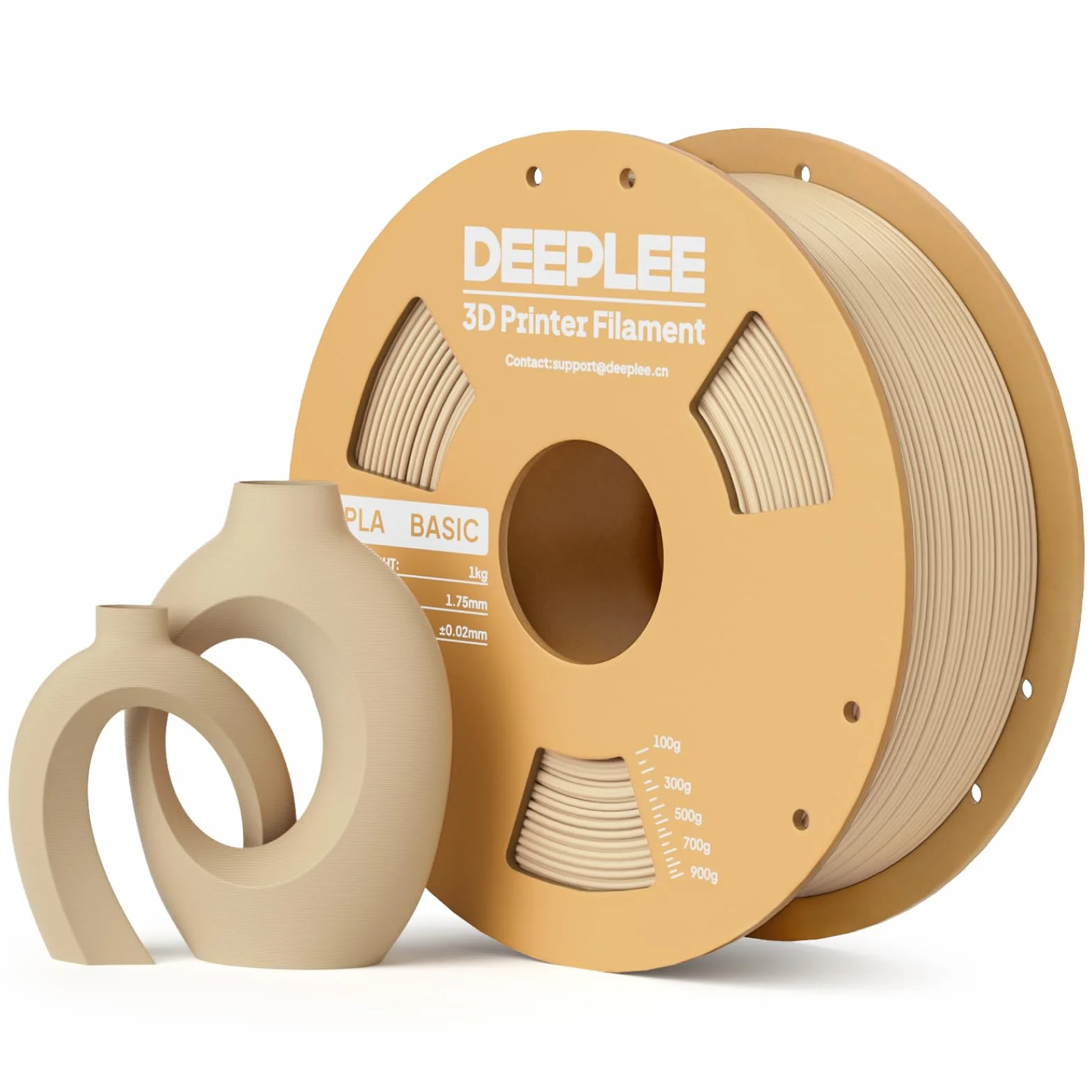DEEPLEE Filamento PLA Basic 1.75 mm 1 kg Beige Precisione ±0.02 mm per Stampanti FDM