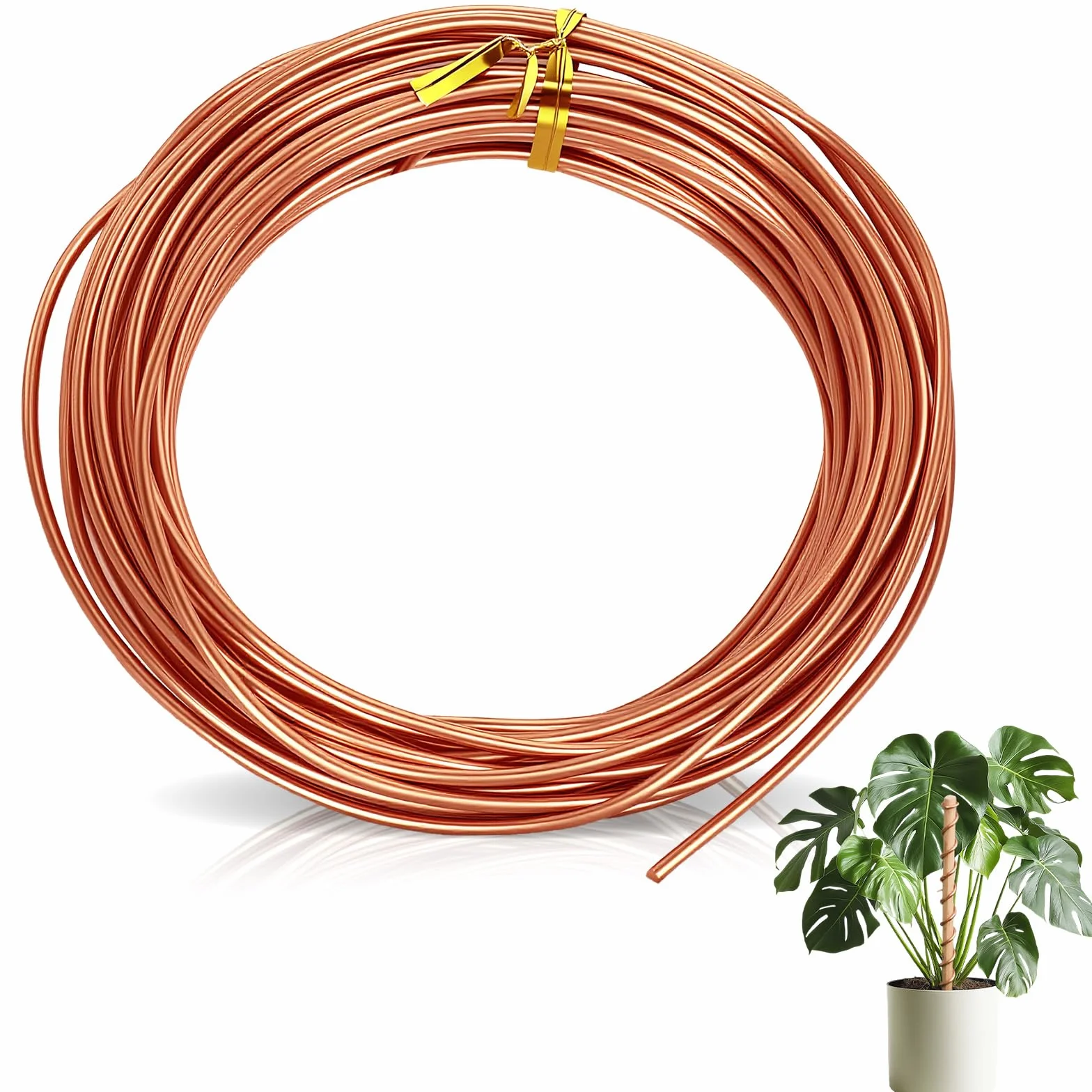 Fil di Rame Puro AFEPHE Ø2mm, 20M - Rotolo di Filo di Rame Smaltato T2 per Fai da Te, Elettronica e Giardinaggio Anti-Lumaca