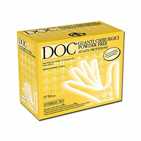 DOC Guanti Chirurgici Sterili 8 Senza Polvere 50 Paia