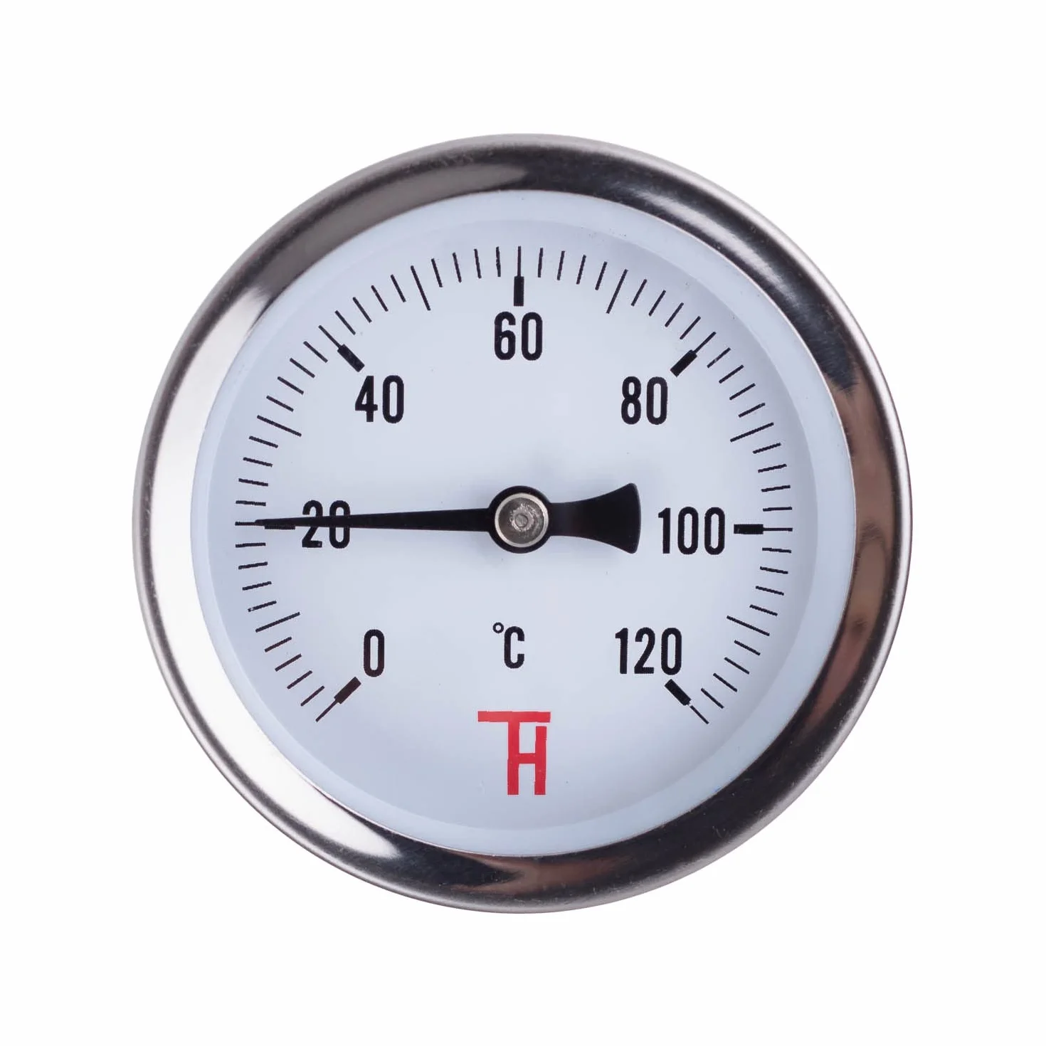 Termometro Analogico Riscaldamento 0-120°C 63 mm Attacco G1/2 ETR