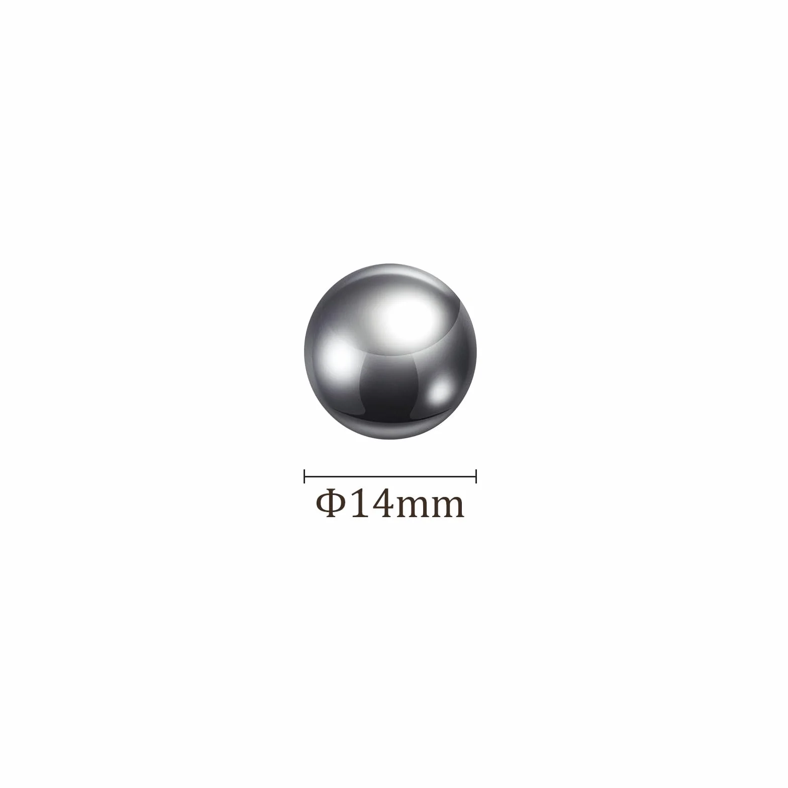 50pz Precisione Sfere - [14mm] Acciaio al Carbonio per Cuscinetti Valvole Uso, Solido