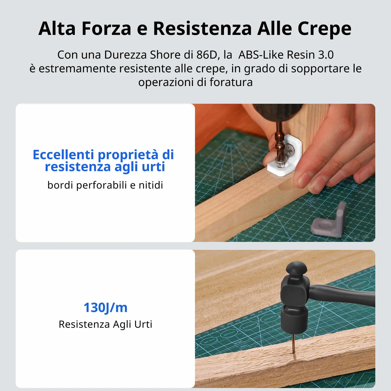 ANYCUBIC ABS-Like Resin 3.0, Resina per Stampanti 3D con Eccellente Durezza e Tenacità, Alta Precisione per Stampanti 3D a Resina, Nero 1000g