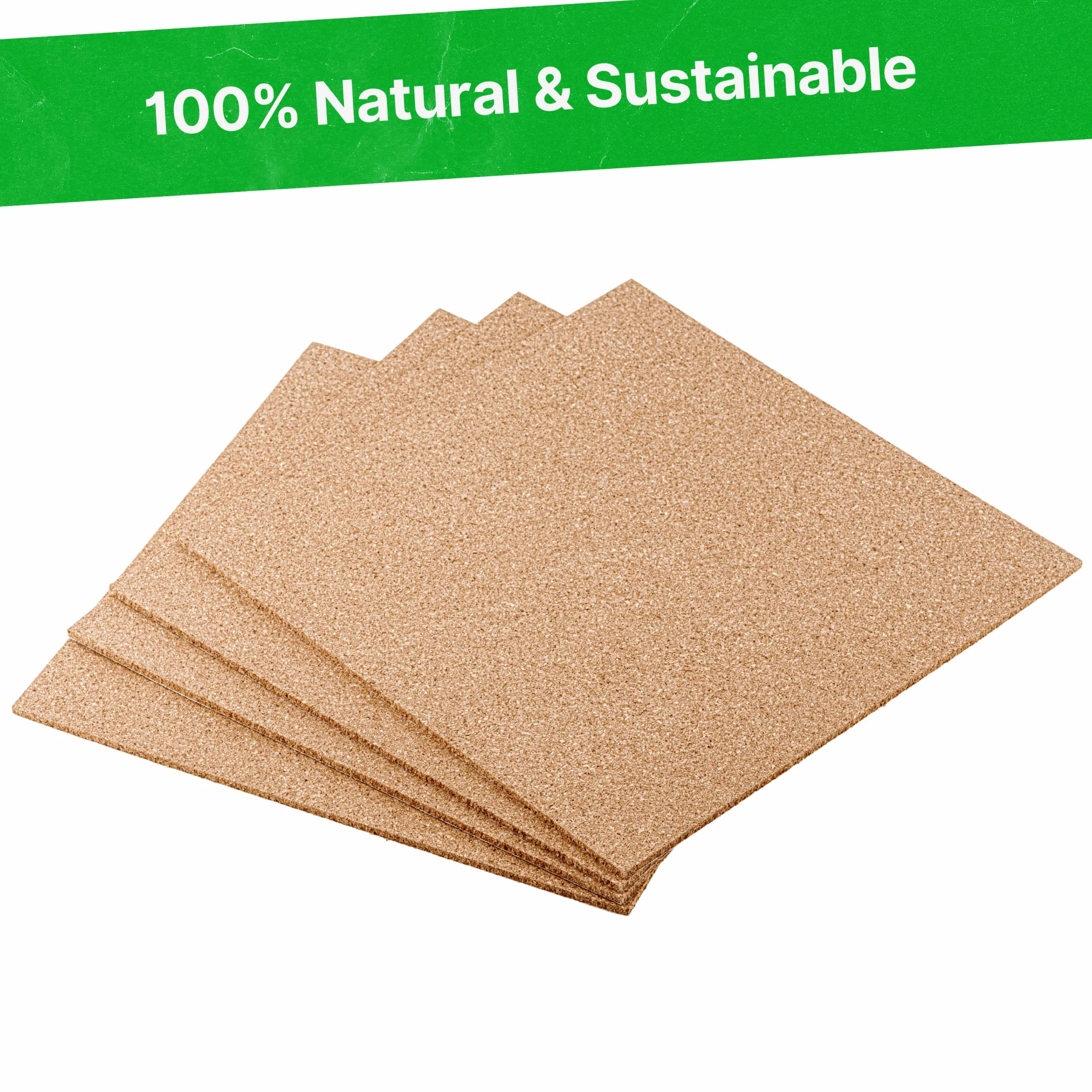 Piastrelle in Sughero Naturale 300 x 300 x 4 mm Confezione da 9