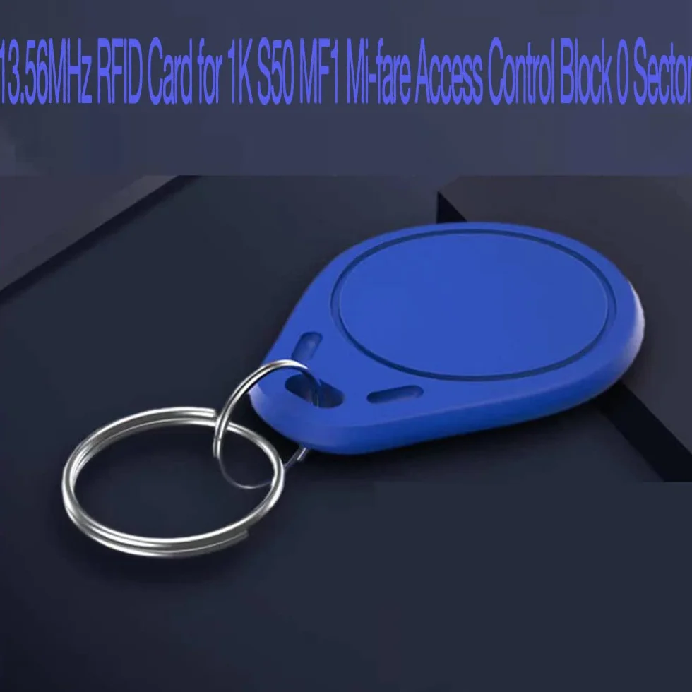 HERNAS - 100 chiavi UID riscrivibili, carte RFID Mi-Fare 1K S50, tag NFC, controllo accessi ABS 13.56 MHz, blocco 0 settore, conforme a ISO 14443A
