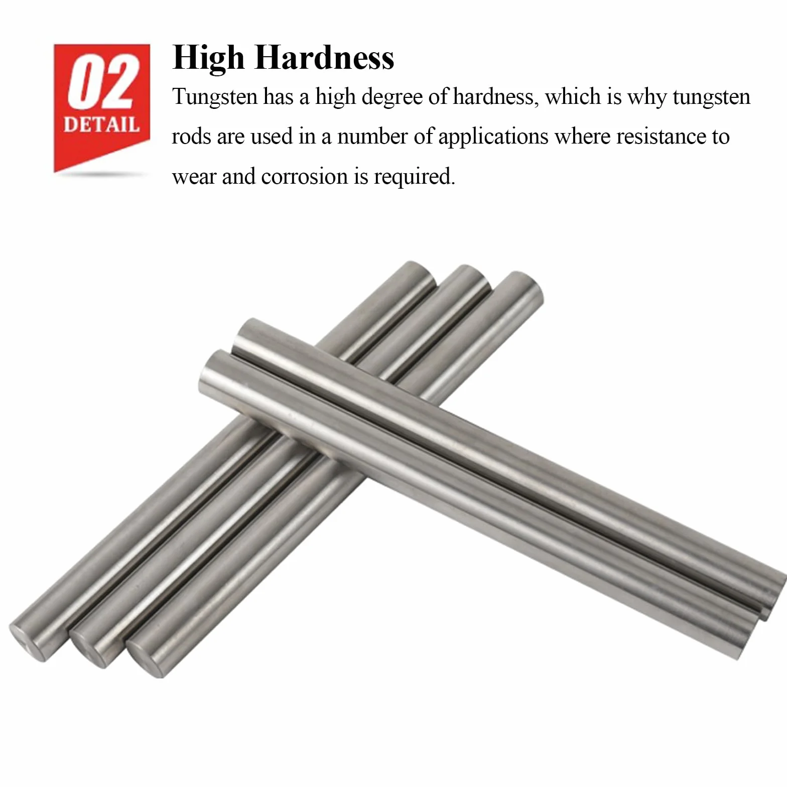 PHasz Diametro Asta in Tungsteno 1,2-5 Mm, Barra Tonda Solida in Tungsteno Lunghezza 100 Mm Materie Prime per La Ricerca Scientifica Industriale,Diameter 8mm