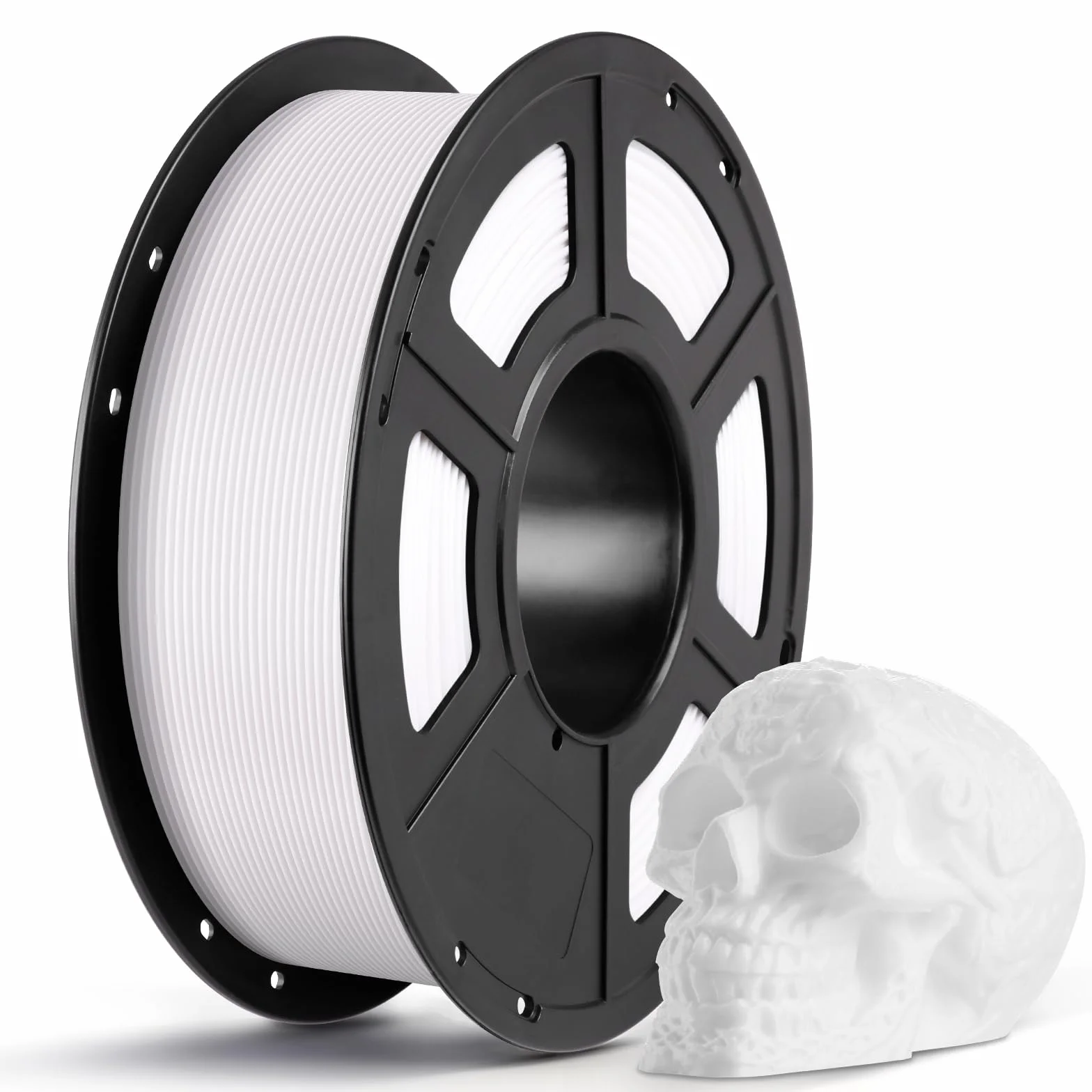 ANYCUBIC PLA Filamento per Stampante 3D 1,75 mm Precisione Dimensionale +/- 0,02 mm Bianco Brillante 1KG