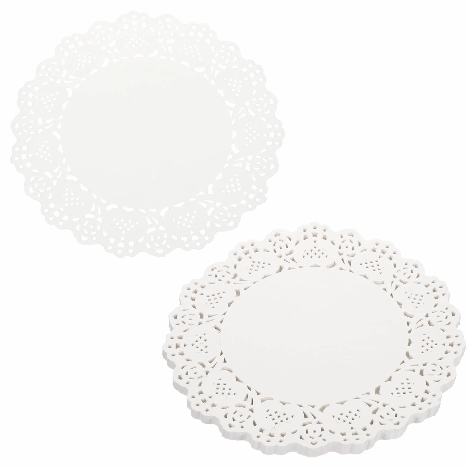 QUARKZMAN Tovaglietti Decorative 9.5 Pollici Rotondi Bianchi 100pz Usa e Getta