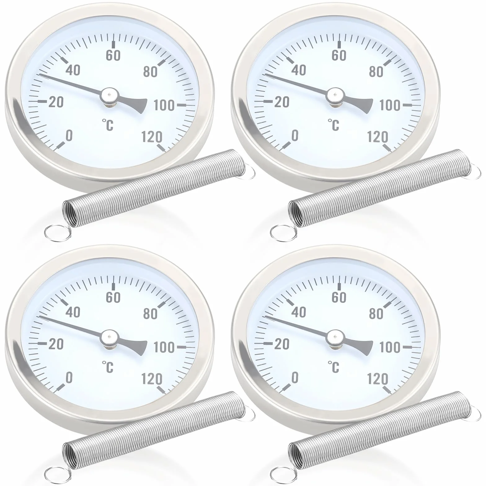Vegena termometro bimetallo per tubo riscaldamento 0-120 °C 63 mm